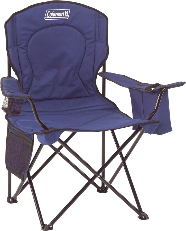 Amazon.com : Coleman Portable Camping Chair with 4-Can Cooler - Perfect for Camping, Tailgates, Beach, Sports and More : Folding Chair : Sports & Outdoors