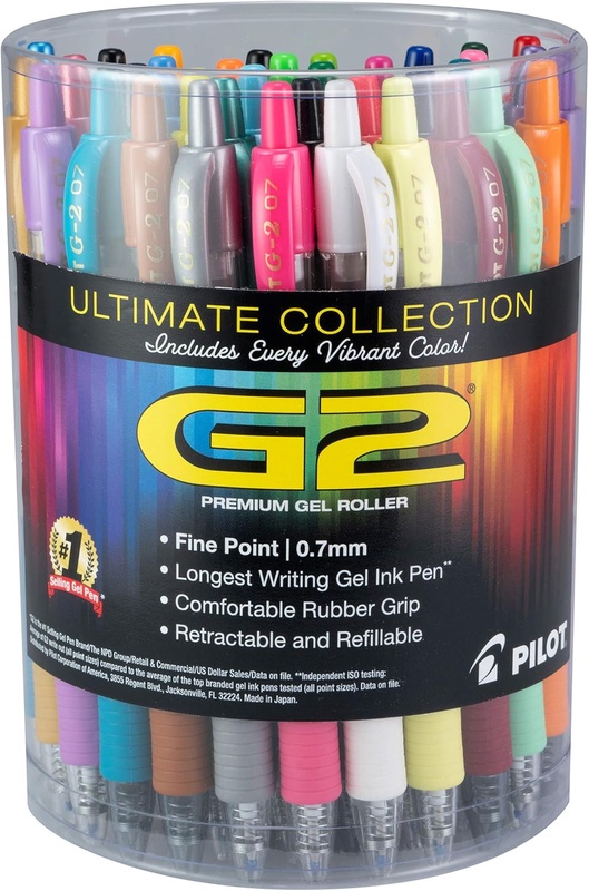 Amazon.com: PILOT G2 Premium Ultimate Collection Refillable & Retractable Rolling Ball Gel Pens, Fine Point, Assorted Color Inks, 36-Pack Tub (14557) : Office Products