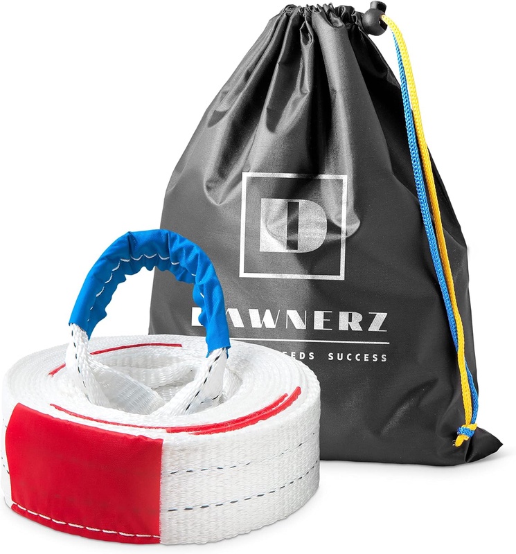 Amazon.com: Tow Strap Heavy Duty 20 ft 46000 lbs - Dawnerz Towing Rope 6 m 22 Tons with Triple Reinforced Loops : Automotive