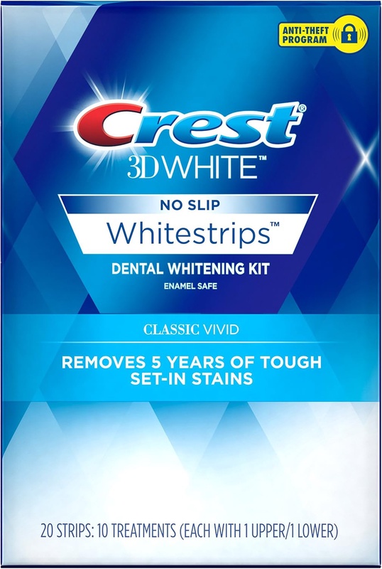 Amazon.com : Crest 3D White Whitestrips Classic Vivid Teeth Whitening Kit ( Packaging May Vary ) : Beauty & Personal Care