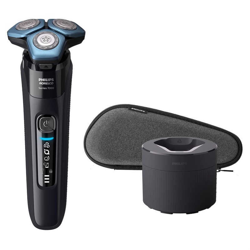 Amazon.com: Philips Norelco Shaver 7500, Rechargeable Wet & Dry Electric Shaver with SenseIQ Technology, Quick Clean Pod, Travel Case and Pop-up Trimmer, S7783/84 : Beauty & Personal Care