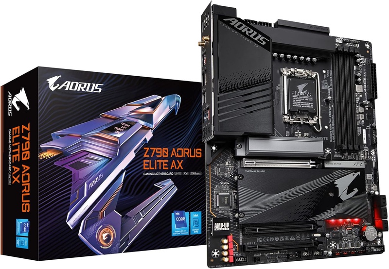 Amazon.com: GIGABYTE Z790 AORUS Elite AX (LGA 1700/ Intel Z790/ ATX/ DDR5/ Quad M.2/ PCIe 5.0/ USB 3.2 Gen2X2 Type-C/Intel WiFi 6E/ 2.5GbE LAN/Q-Flash Plus/PCIe EZ-Latch/Gaming Motherboard) : Electronics