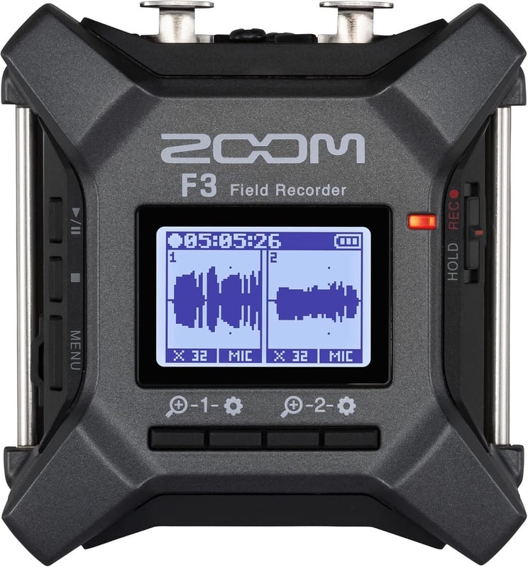 Amazon.com: Zoom F3 Professional Field Recorder, 32-Bit Float Recording, 2 Channel Recorder, Dual AD Converters, 2 Locking XLR Inputs, Battery Powered, Wireless Control : Musical Instruments