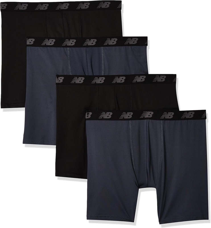 Amazon.com: New Balance Men's Standard Boxer Brief, Thunder/Thunder/Black/Black, Large : Clothing, Shoes & Jewelry