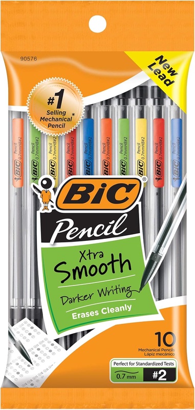 Amazon.com : BIC Xtra-Life Mechanical Pencil, Clear Barrel, Medium Point (0.7mm), 10-Count, Packaging May Vary : Lead Pencils : Office Products