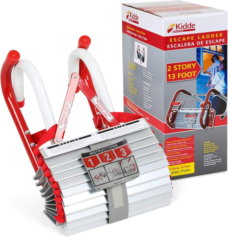 Kidde Fire Escape 2-Story Ladder, Escape Ladder, 13-Foot Anti-Slip Rungs, Rope Ladder - Emergency Ladders - Amazon.com