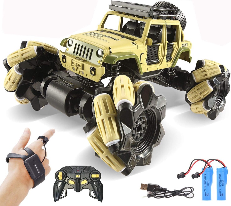 Amazon.com: Remote Control Car, 1:16 Metal Drift RC Cars 360° Rotating 4WD 2.4Ghz Gesture Sensor Control Monster Truck for Kids All Terrains Crawler RC Vehicle Rechargeable Batteries for Boys Kids : Toys & Games