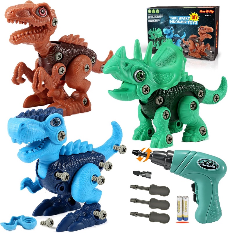 Amazon.com: Kids Toys Stem Dinosaur Toy: Take Apart Dinosaur Toys for kids 3-5| Learning Educational Building construction Sets with Electric Drill| Birthday Gifts for Toddlers Boys Girls Age 3 4 5 6 7 8 Year Old : Toys & Games