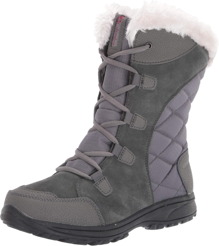 Amazon.com | Columbia Women's ICE Maiden II Snow Boot, Shale, Dark Raspberry, 6 B US | Snow Boots