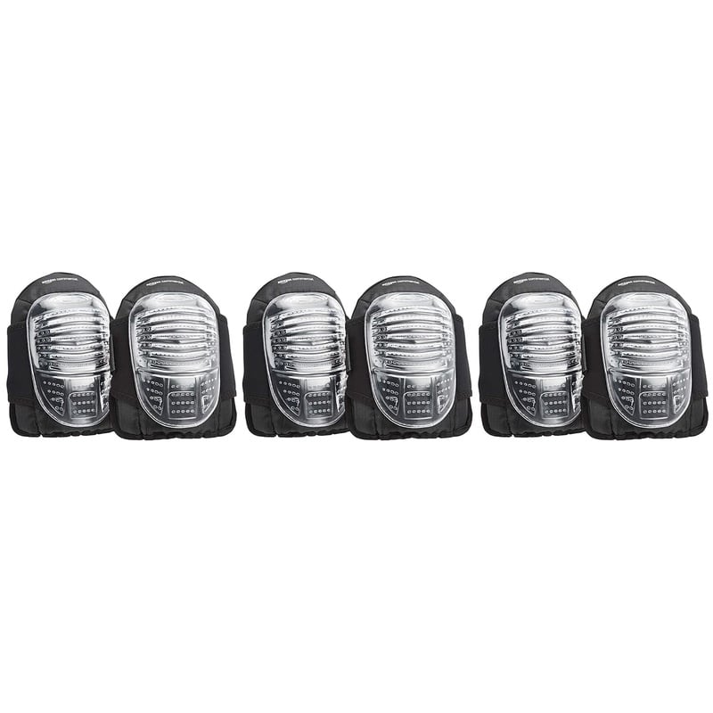Amazon.com: AmazonCommercial Hard Cap Gel Knee Pads, 10.5 in, Clear, 3 pair : Sports & Outdoors