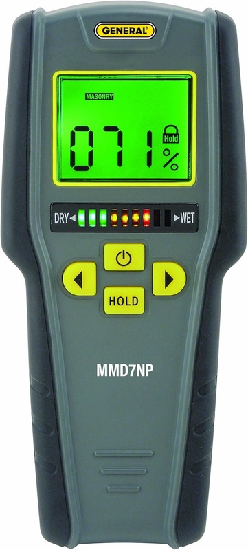 General Tools MMD7NP Pinless, Non-Invasive, Non-Marring, Digital Moisture Meter, Water Leak Detector, Moisture Testerup To ¾
