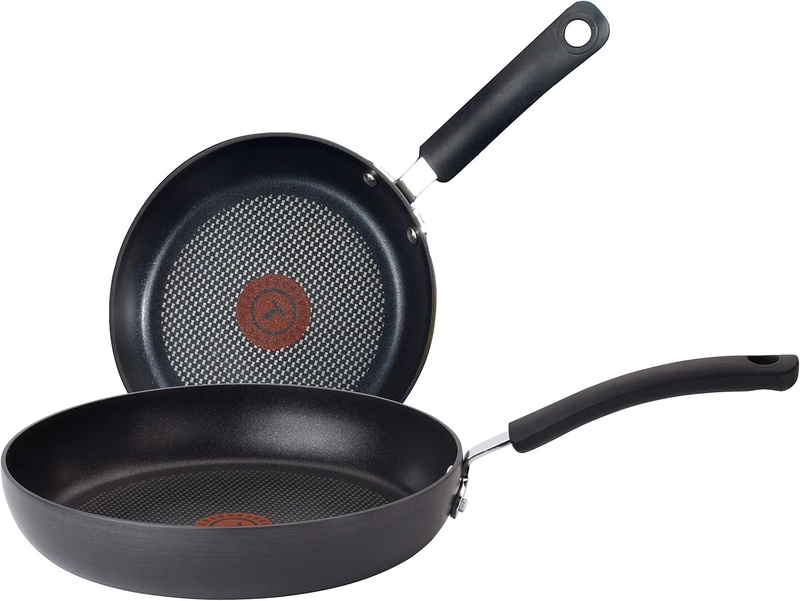 Amazon.com: T-fal Ultimate Hard Anodized 2-Piece Scratch Resistant Titanium Nonstick Thermo-Spot PFOA Free 10/12-Inch Cookware Set, Gray, E765S274: Home & Kitchen