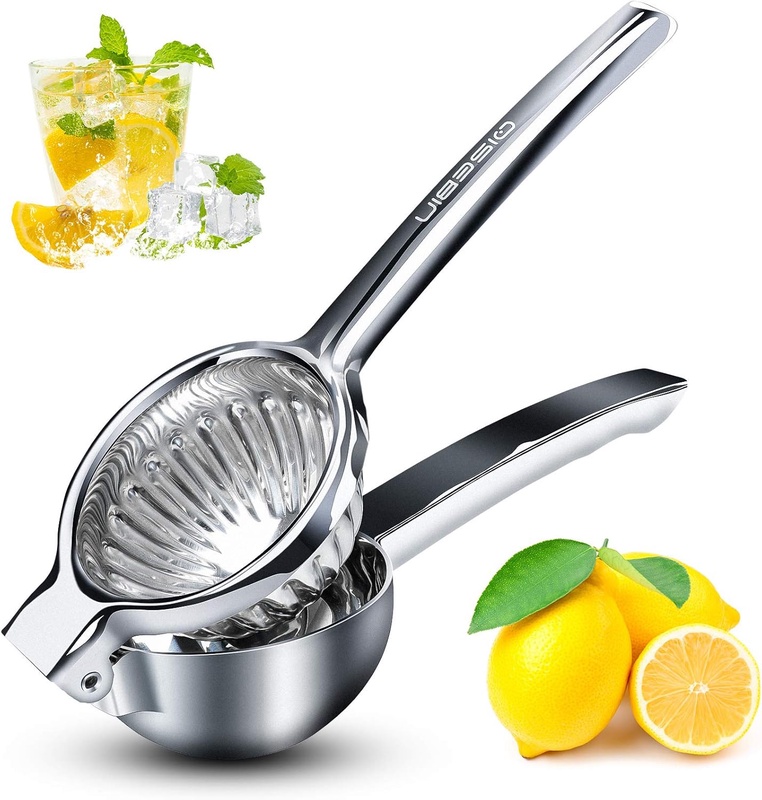 Amazon.com: Qisebin Lemon Squeezer Stainless Steel with Premium Quality Heavy Duty Solid Metal Squeezer Bowl - Large Manual Citrus Press Juicer and Lime Squeezer, silver (KP3011): Home & Kitchen