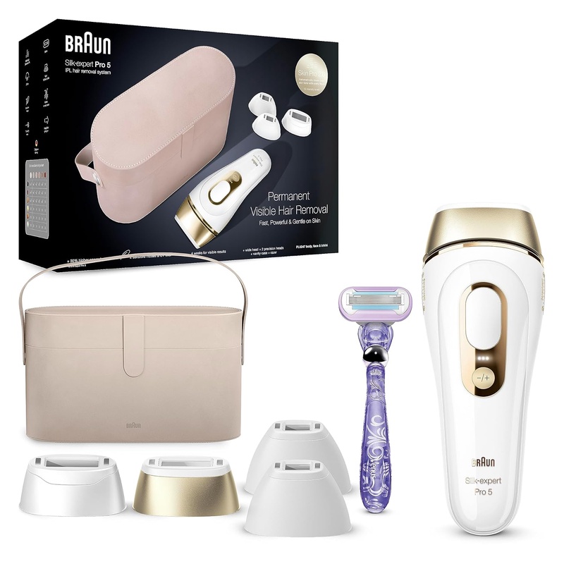 Amazon.com: Braun IPL Long-lasting Laser Hair Removal Device for Women & Men, Silk Expert Pro 5 PL5347, For Body & Face, Safe & Virtually Painless Alternative to Salon Laser Hair Removal for Body & Face : Beauty & Personal Care