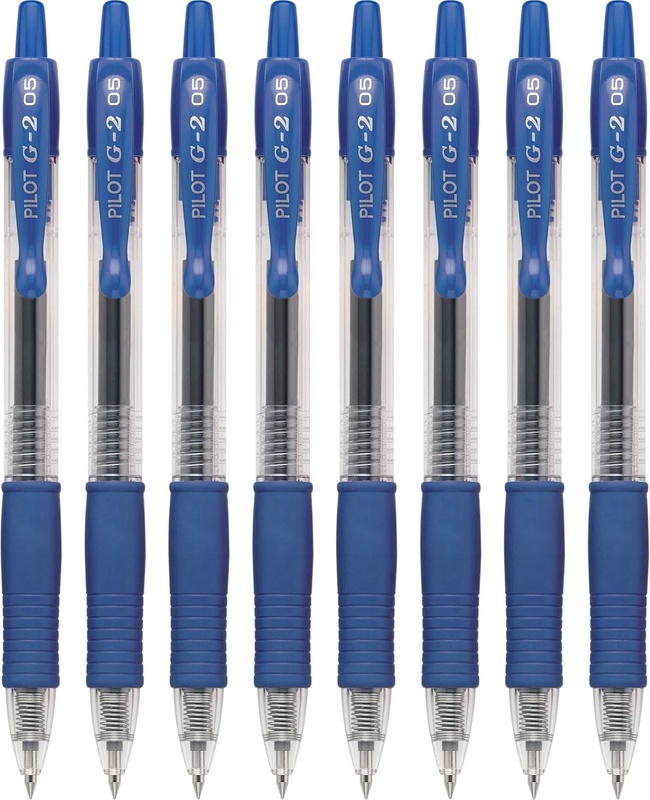 Amazon.com: PILOT G2 Premium Refillable & Retractable Rolling Ball Gel Pens, Extra Fine Point, Blue, 8-Pack (15310) : Office Products