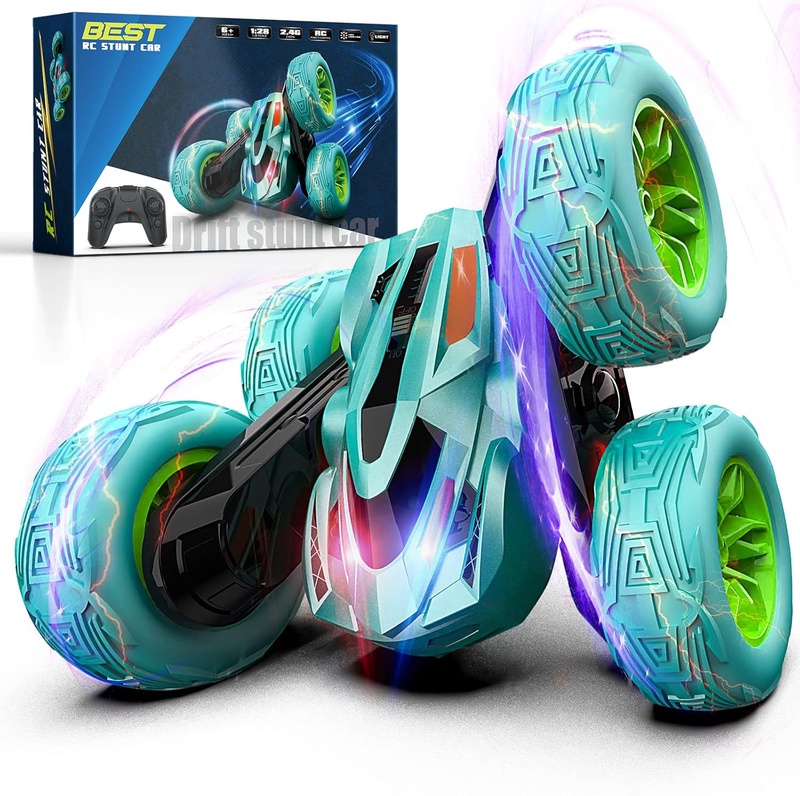 Amazon.com: Roccoss Remote Control Car, Hobby RC Cars 2.4GHz Double Sided Fast Drift RC Stunt Car with Headlights, Rechargeable Off-Road RC Crawler with 360 Flips, Birthday Gifts Race Toy Cars for Kids Girls Boys : Toys & Games