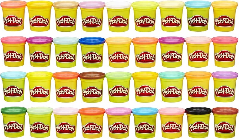 Amazon.com: Play-Doh Modeling Compound 36 Pack Case of Colors, Non-Toxic, Assorted Colors, 3 Oz Cans (Amazon Exclusive) : Toys & Games