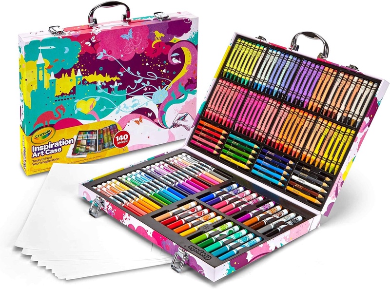 Amazon.com: Crayola Inspiration Art Case Coloring Set, Pink, Kids Art Supplies Kit, 140 Count [Amazon Exclusive] : Toys & Games