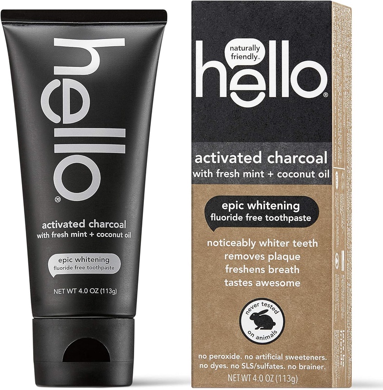 Amazon.com: Hello Oral Care Activated Charcoal Teeth Whitening Fluoride Free and SLS Free Toothpaste, 1 Count : Everything Else