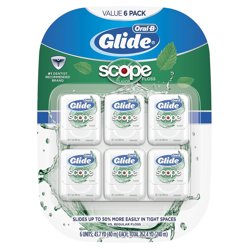 Amazon.com : Glide Oral-B Dental Floss, Scope Flavor, 40m (Pack of 6) : Beauty & Personal Care