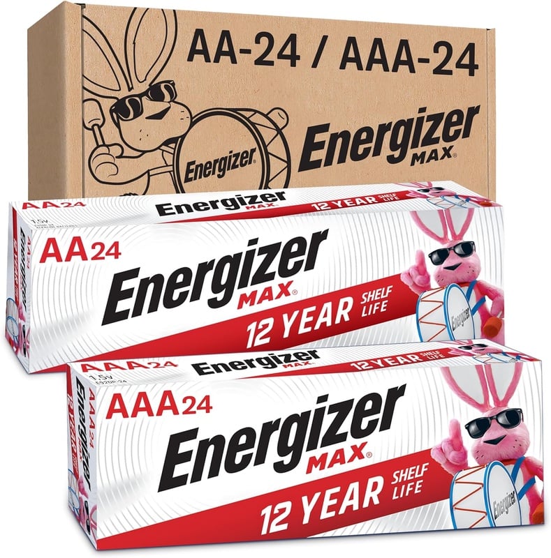 Amazon.com: Energizer AA Batteries and AAA Batteries, 24 Max Double A Batteries and 24 Max Triple A Batteries Combo Pack, 48 Count : Health & Household