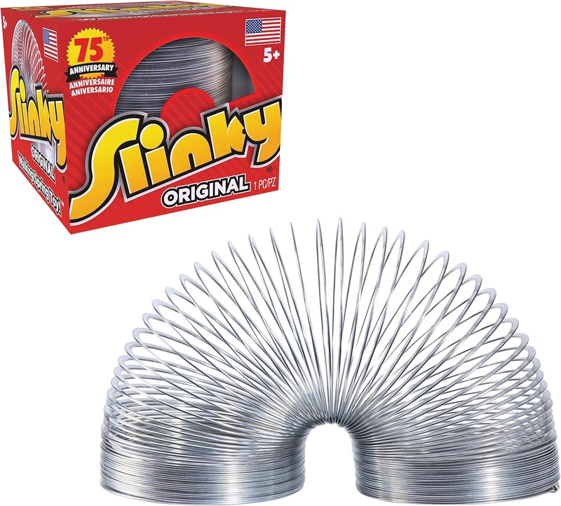 Amazon.com: The Original Slinky Walking Spring Toy, Metal Slinky, Fidget Toys, Party Favors and Gifts, Toys for 5 Year Old Girls and Boys, by Just Play : Toys & Games