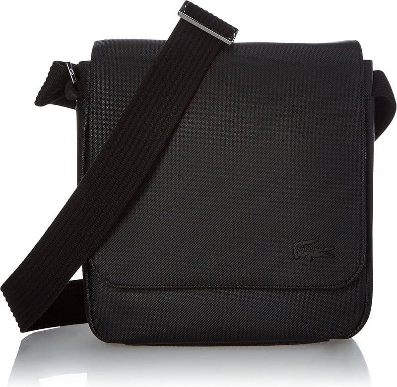 Lacoste NH2341HC Men's Flap Crossover Bag Messenger Bags, Black, One Size : Clothing, Shoes & Jewelry
