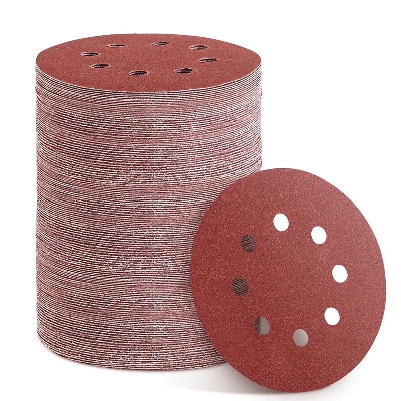 YEHBS 150pcs Sanding Discs Set, 5-Inch 8-Hole Sandpaper, Including 60,80,100,120,150,180,240,320,400,600 Grit for Woodworking or Automotive - Amazon.com