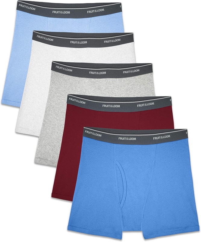 Amazon.com: Fruit of the Loom boys (Assorted Colors) Boxer Briefs, Traditional Fly - 5 Pack Solids, Small US: Boys Underwear: Clothing, Shoes & Jewelry