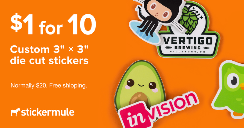 $1 for 10 | Sticker Mule