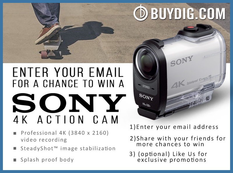 BuyDig.com is giving away a Sony 4K Action Camera.