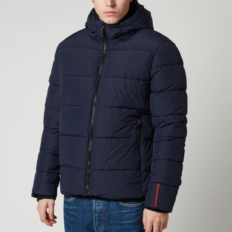 Superdry Men's Sports Puffer Jacket - Navy/Black | TheHut.com