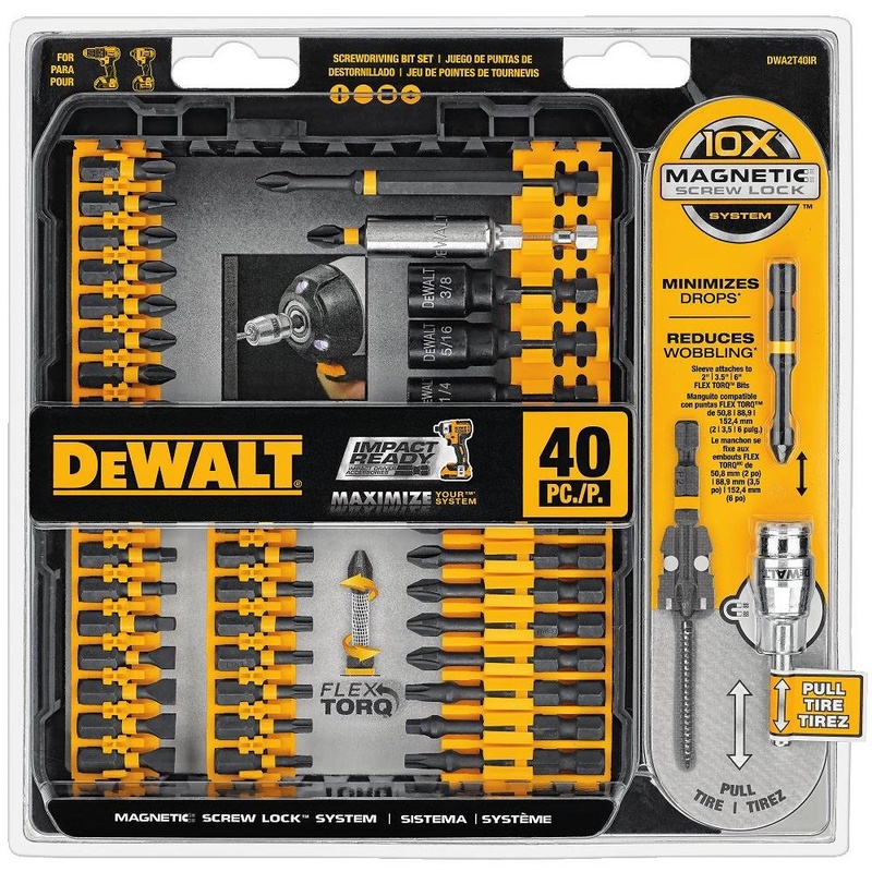 Dewalt Dwa2t40ir Impact Ready Flextorq Screw Driving Set 40 Piece
