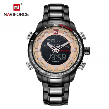 naviforce watch NF9093 brand mens stainless steel chronograph alarm stopwatch mens relojes