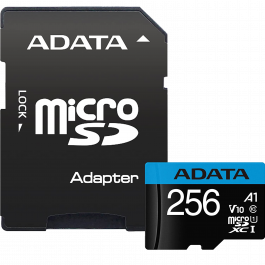 מחסני חשמל - כרטיס זיכרון עם מתאם ADATA Premier microSDHC/SDXC UHS-I Class10 256GB